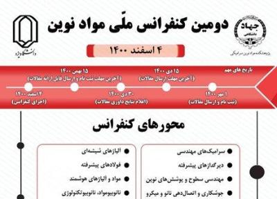 دومین کنفرانس ملّی مواد نوین در یزد برگزار می گردد